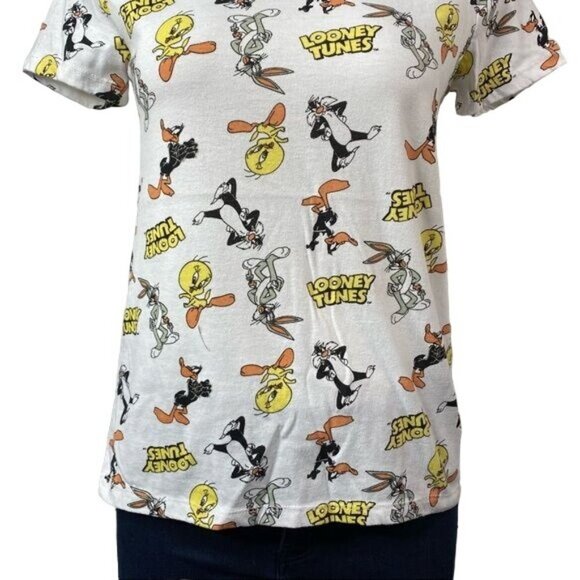 Looney Tunes Tee Bugs Bunny Tweety Bird Sylvester Cat Shirt Size S - Picture 3 of 9